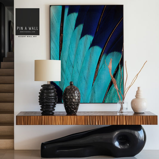 Teal & Midnight Feathers